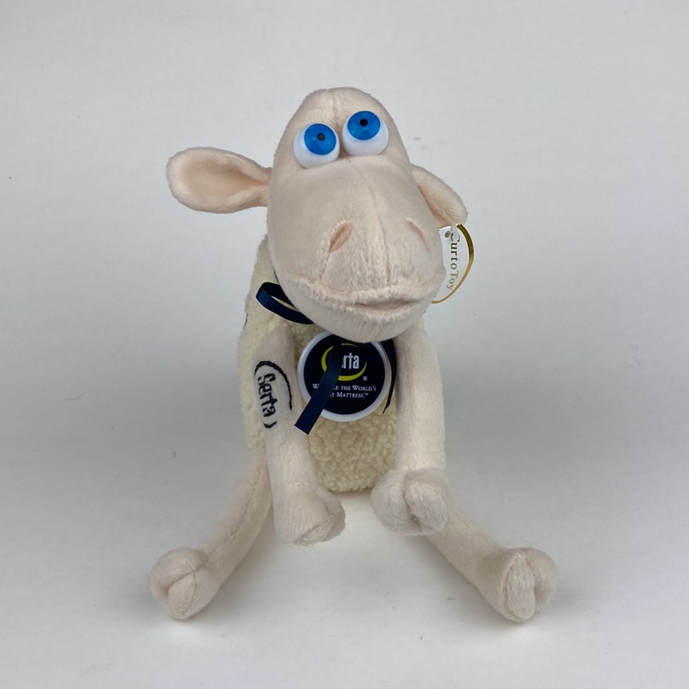 Curto Serta 80 yr. Anniversary Counting Sheep Plush Stuffed Animal Toy 7”